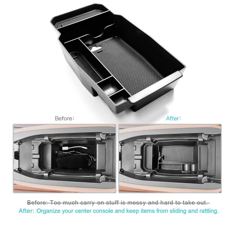 CDEFG 2023 2024 2025 CX-50 Center Console Organizer Tray for 2023 2024 2025 Mazda CX-50 Middle Console Armrest Storage Box 2023 2024 2025 CX50 Accessories(Black) Black