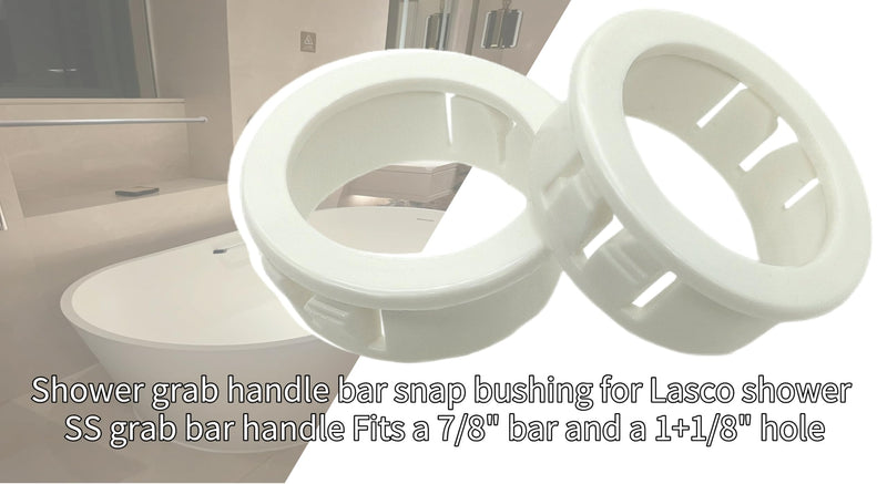 DUODUO SB1.093-14 Shower Grab Handle Bushing Lasco snap Bushing, Compatible with HEYCO Lasco Shower Grab Handle a 7/8" bar and a 1+1/8" Hole (4 Pcs) 4