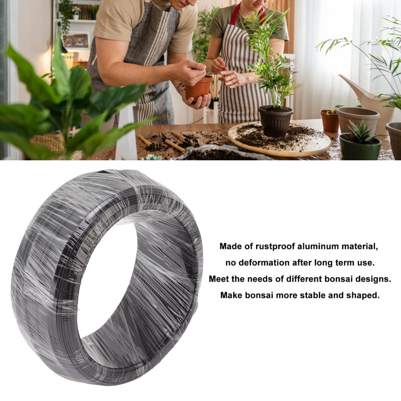 Bonsai Wire Aluminum Wire Training Wire 500g Black for Garden Horticulture (5.0mm) 5.0mm