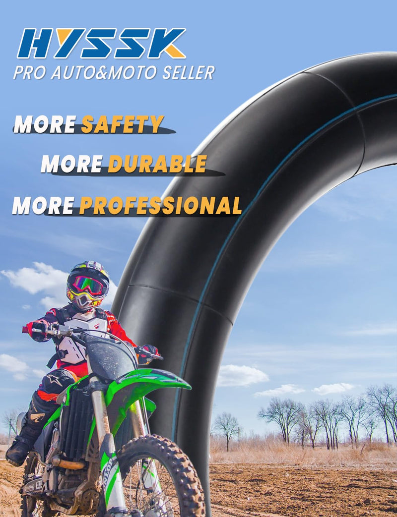 Premium Hyssk 2.75/3.00-12" Motorcycle Inner Tube for 80/100-12 SSR Dirt Pit Bike Rear Tire 2.75/3.00-12" Tube