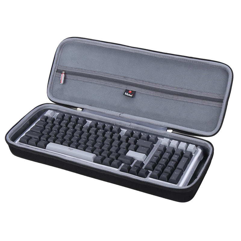 Hard Shell EVA Carrying Case for Logitech Alto Keys K98M, Custom Fit Protective Storage Box with Mesh Pocket for Keyboard Mouse Cables, Shockproof Travel Organizer for Mechanical Keyboards