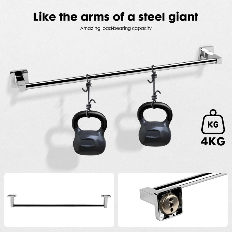 Modern 24 inch Bathroom Towel Bar Chrome,Towel Racks for Bathroom Wall Mounted,Bathroom Towel Holder Black,Home Decor Towel Rod
