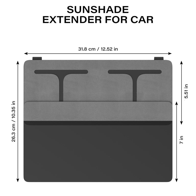 Polarized Car Sun Visor Extender, Upgraded Polarized Extender Sun Blocker UV400, Universal Visor Extension for Car, Adjustable Sun Visor, Glare, UV Protector-Grey GREY