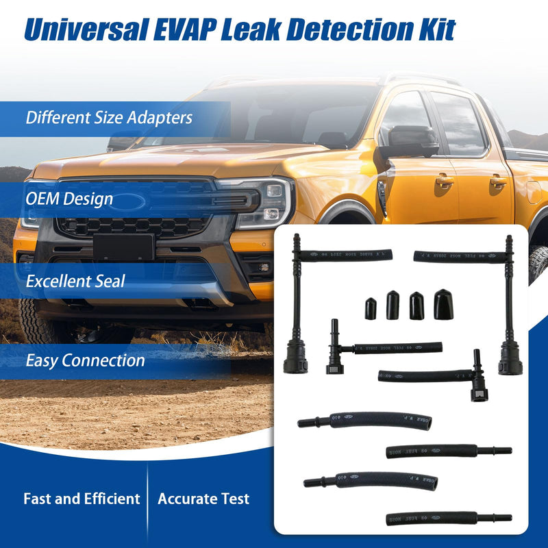 96-0190 EVAP Smoke Machine Leak Detection Kit, Universal Automotive Adapter Set for Vacuum Leak Testing, Low-Pressure Diagnostic Tool for Most Cars & Light Trucks