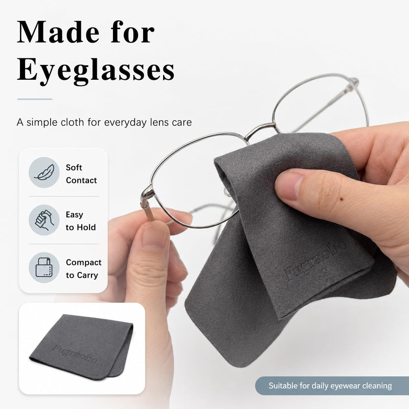 Microfiber Cleaning Cloth for Glasses Lens Cleaner Cloth | 6 Pcs Suede Microfiber Glasses Cleaning Cloth Removes Smudges From Eyeglasses, Lenses, Screens, Cameras