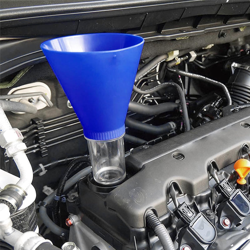 Locking Oil Funnel Engine Oil Funnel Oil Filter Funnels Oil Change Tools Threaded Locking No-Spill Tool Screws Directly Into Filler Fast and Easy Oil Change with No Mess