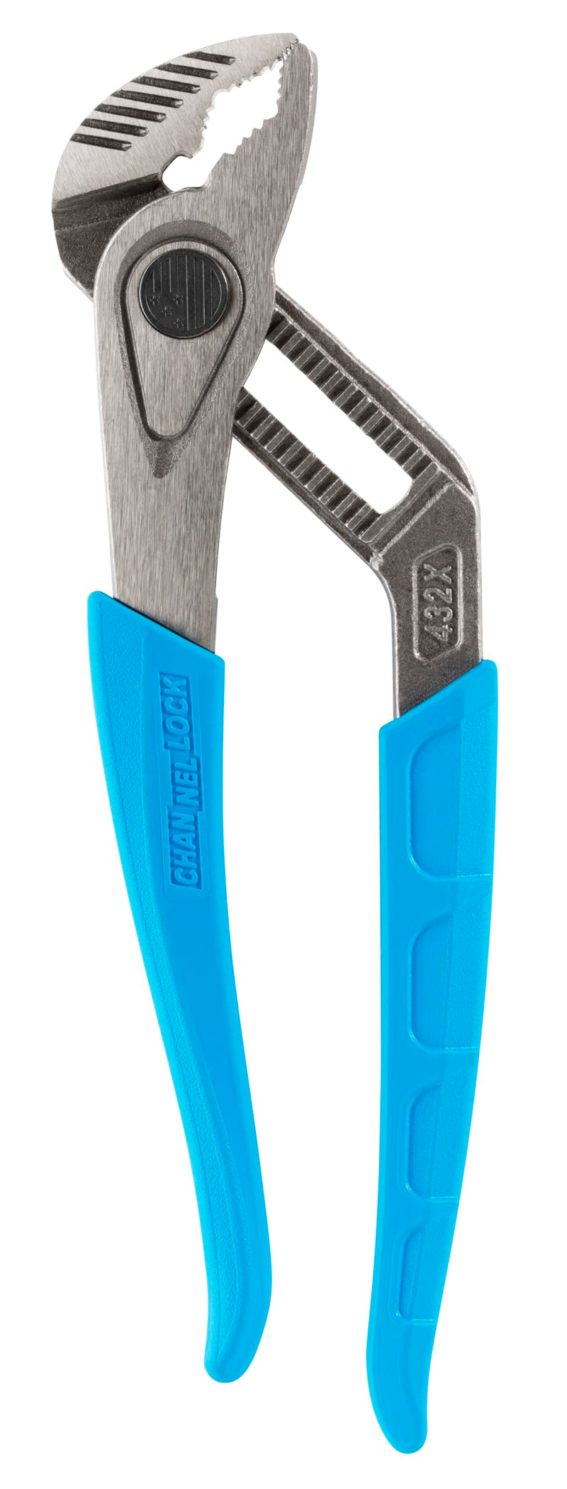 Channellock Tongue & Groove Pliers 432X - SpeedGrip V-Jaw, Push Button, Made in USA - 10 in. 432X 10" V-JAW