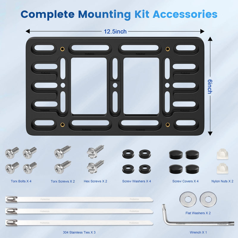 Front License Plate Bracket Holder, 2 Drill License Plate Mount, Universal Bumper Car Tag Frame Mounting kit