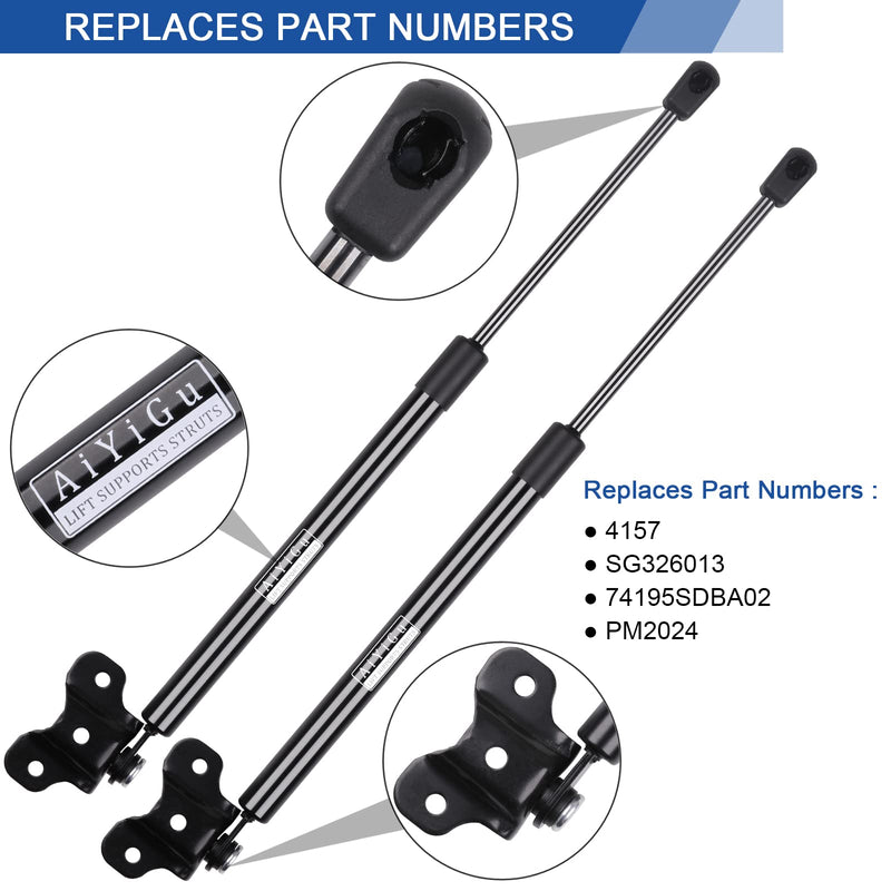 Front Hood Struts Shocks Lift Supports Gas Springs 4157 Compatible with Honda Accord 2003 2004 2005 2006 2007 Replacement SG326013, Pack of 2 2003-2007