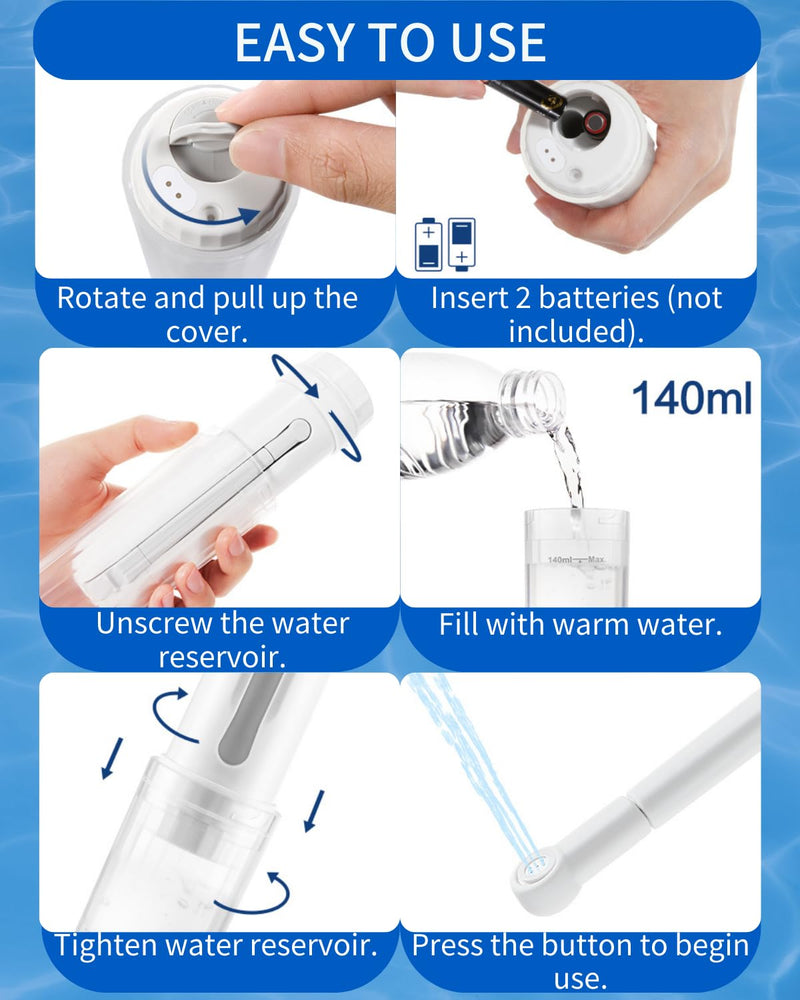 Portable Bidet for Travel Bidet Sprayer 2 Pressure Options, Waterproof, 180° Adjustable Nozzle Handheld Bidet for Postpartum Care Women Men Baby Cleaning