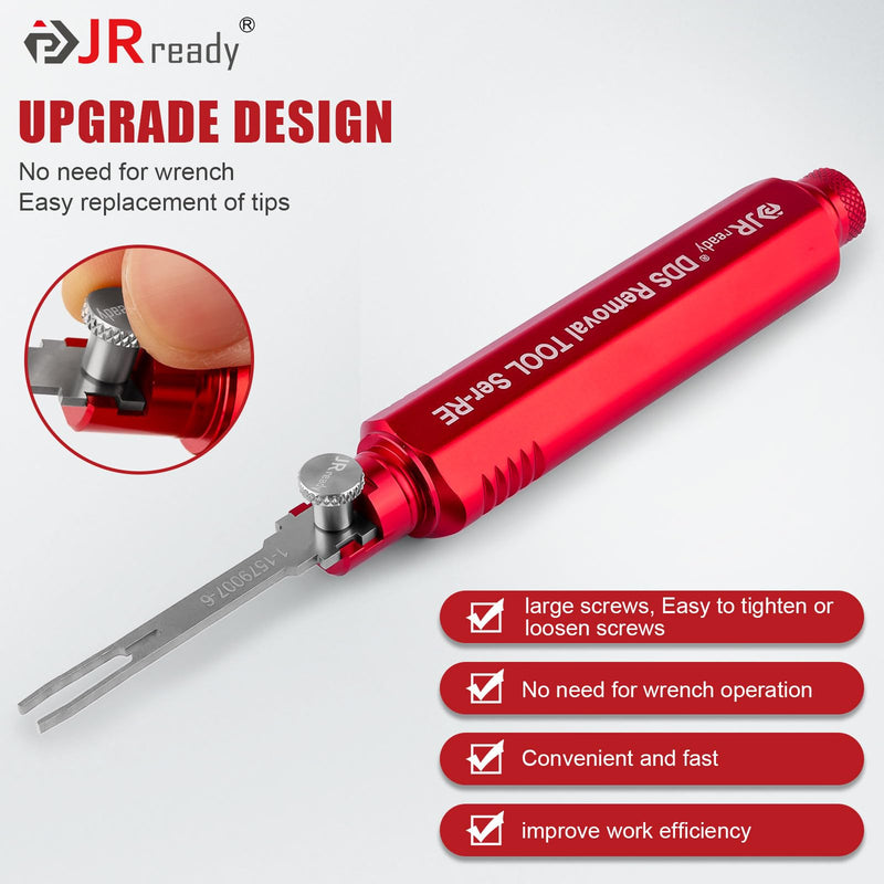JRready ST5354 Pin Removal Tool Automotive Terminal Removal Tool Kit - for Tyco Micro Timer, JPT, MQS, MCON 1.2, Sumitomo, Yazaki Kaizen 0.64, Amp, Molex Pin Extractor, Includes 8Pcs Replacement Tips 8 IN 1 KIT