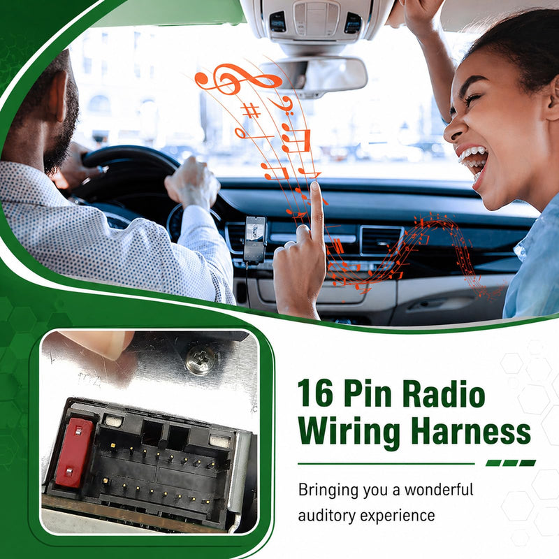 16 Pin Radio Wiring Harness Replacement,Stereo Wiring Harness Connects Stereo to Car Electrical System,Wirings Harnesses Compatible with Pioneer DEH AVH AVIC MVH FH SPH