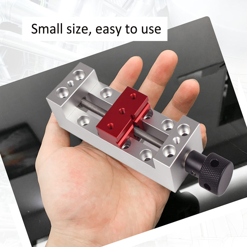 RATTMMOTOR Upgrade CNC Router Mini Vise Clamp, High-Precision DIY Engraver Machine Hold Down Clamp Mini Right Angle Vise, Working Range 65mm for DIY Mini CNC Router Milling Engraving Machine