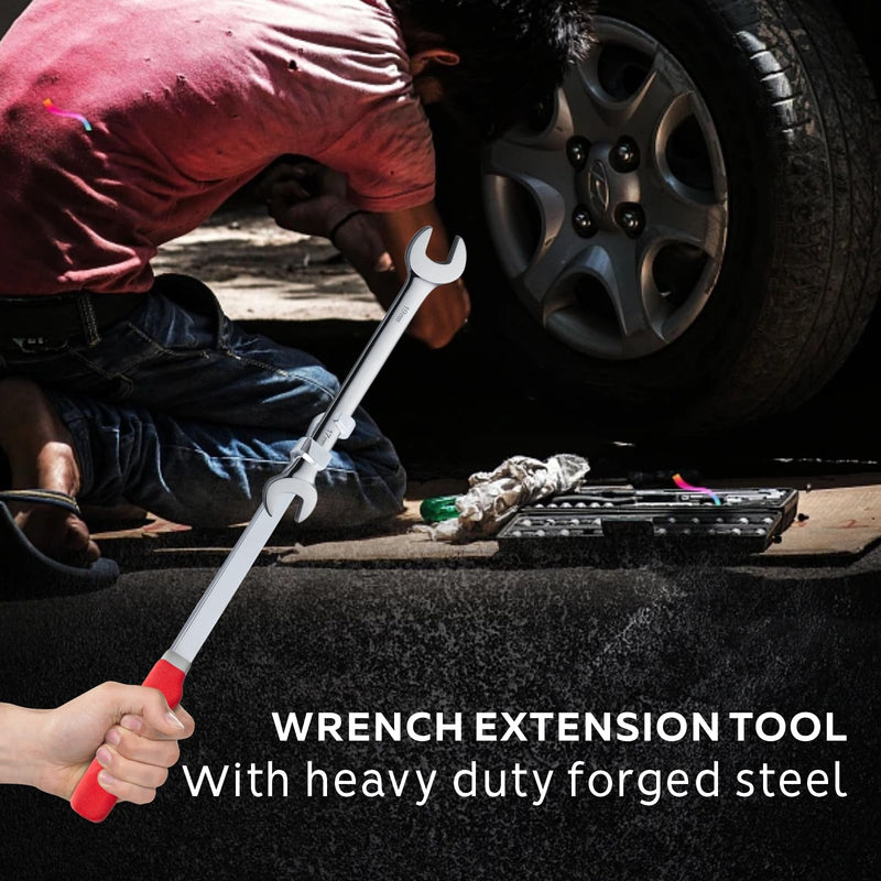 Wrench Extender Tool Bar,Torque Adaptor Wrench Extension,Extra-Long 15 Inch Wrench Extension for Maximum Leverage,Ideal for Mechanics,DIYers,Garage Mechanics, Amplified Torque Handymen(15 Inch)