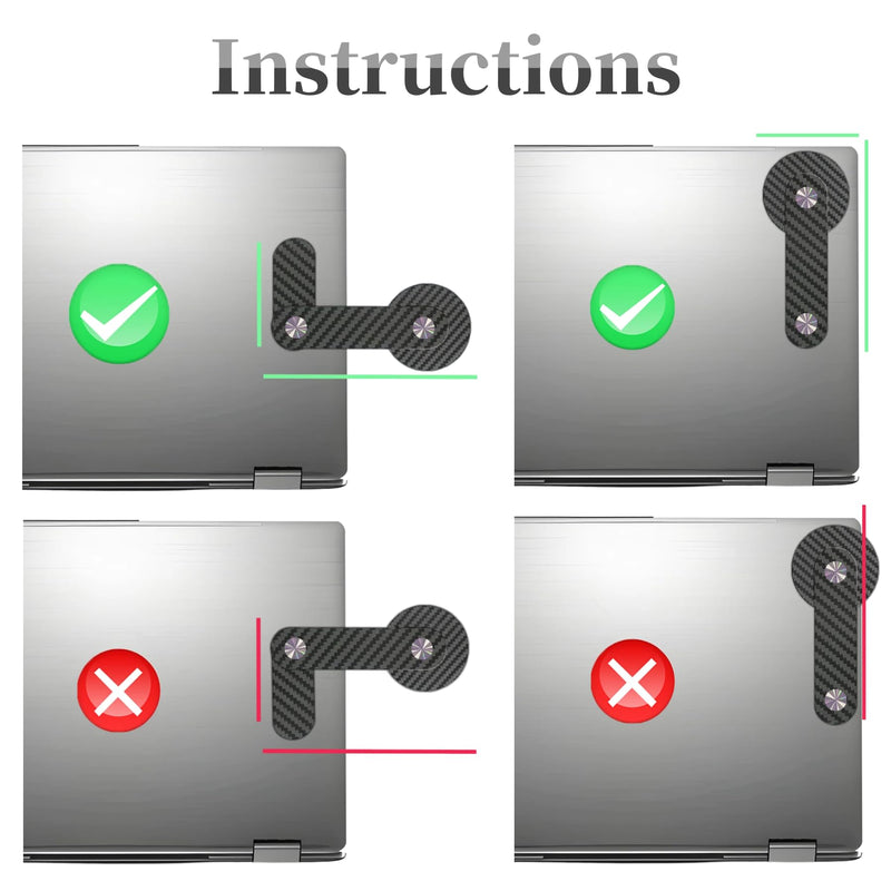 True Carbon fiber Slim Portable Foldable Adjustable Hide Laptop Notebook Desktop Computer Monitor side Magnetic phone holder Expansion Bracket,Universal for All Phones & iPhone16/15/14/13/12 Magsafe Black