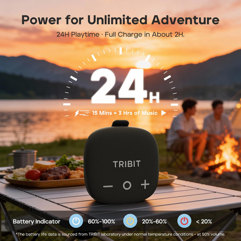 Tribit StormBox Micro 3 Portable Bluetooth Speaker, 13W, IP68 Waterproof | Bike Speaker, BT6.0, 24H Playtime, Magnetic & Strap, XBass, Custom EQ, Wireless, TWS Pairing, Outdoor, Home, Cycling, Black