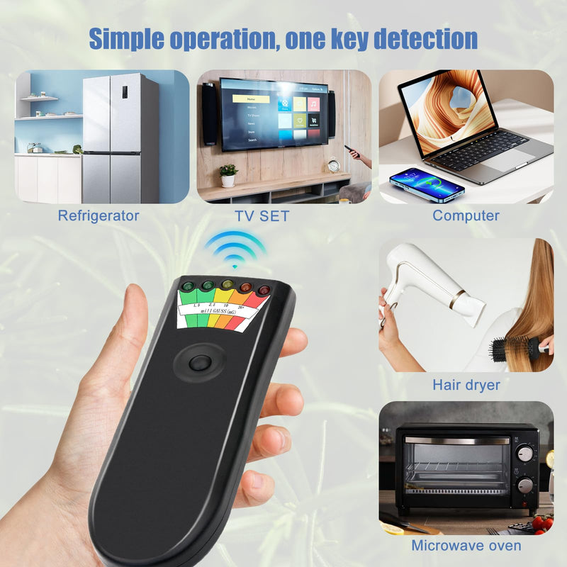 EMF Meters Electromagnetic Field Radiation Detector Hand-held Rechargeable EMF Meter for Ghost Hunting and EMF Inspections at Home,Office Use and Outdoors (2 Pack) 2 PC EMF Detector