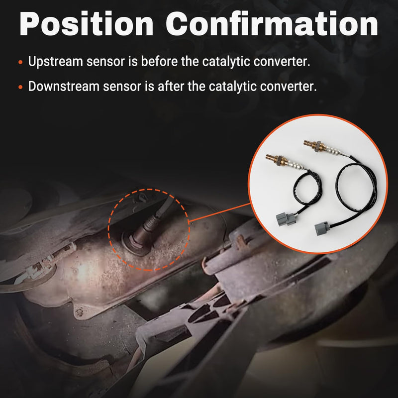 Set of 2 Oxygen Sensor Upstream Downstream O2 Sensor Compatible with 2001-2005 Honda Civic GX 1.7L L4 Replace 234-4092, 234-4123, 2344123, 2344092 2001-2005 Civic 1.7L