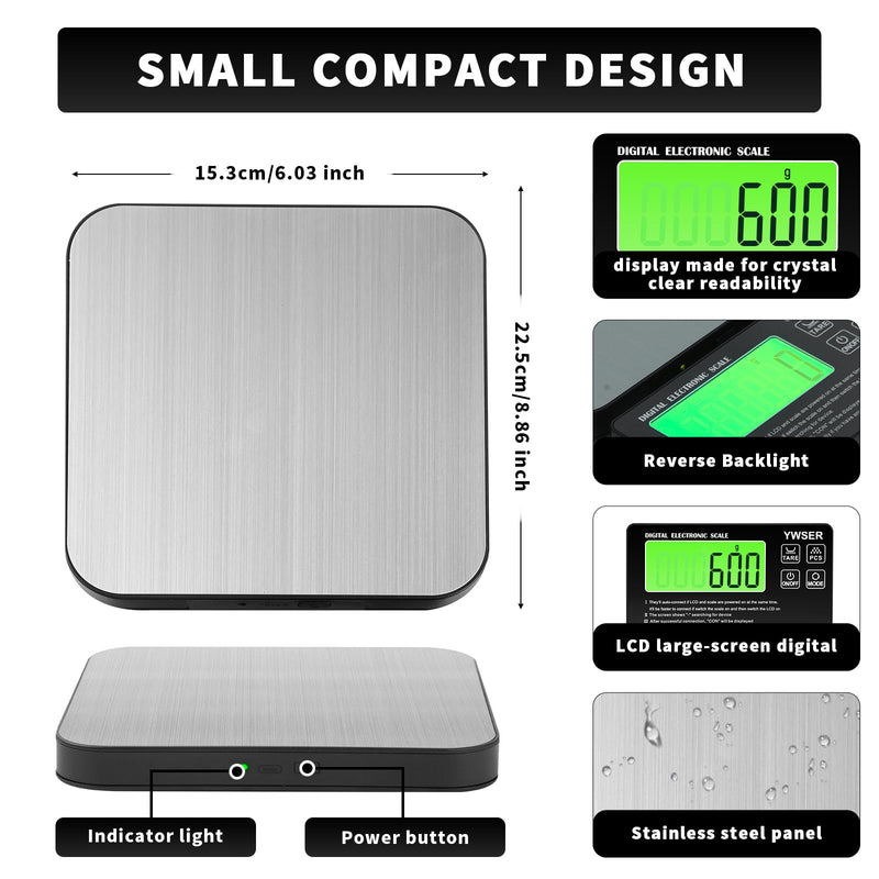 Food Scale, 2024 Newly Split Designed 33lb Digital Kitchen Scale with 7 Units Tare Function & LCD Display,1g Precise Graduation Food Scale Weight for Baking/Cooking/Dieting/Meal Prep1 Multicolored