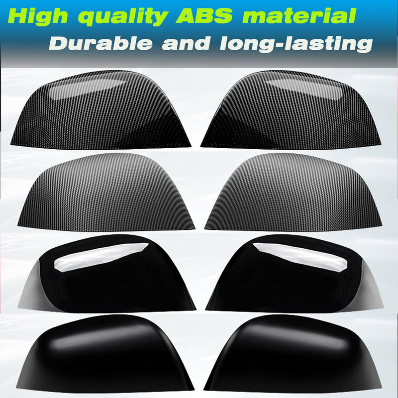 for Tesla Model 3 Rearview Mirror Guard Cover, Side Mirror Cover Exterior Accessories fit for Tesla Model 3 2017-2025 (Model 3-Matt Carbon Fiber Pattern) Model 3-Matt Carbon Fiber Pattern