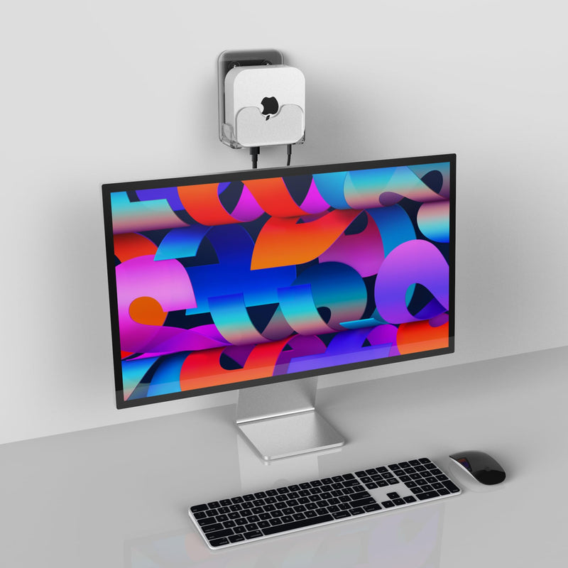 Wall Mount Stand Compatible for Mac mini M4/M4 Pro. (Transparency) transparency