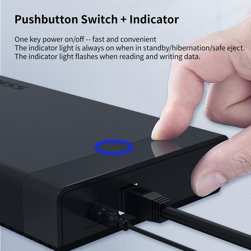 SSK 3.5 External Hard Drive Enclosure USB 3.0 to SATA Lay-Flat Tool-Free Case Dock for 3.5 2.5 inch SSD/HDD up to 20TB Hard Drive Docking Station Supports UASP Trim