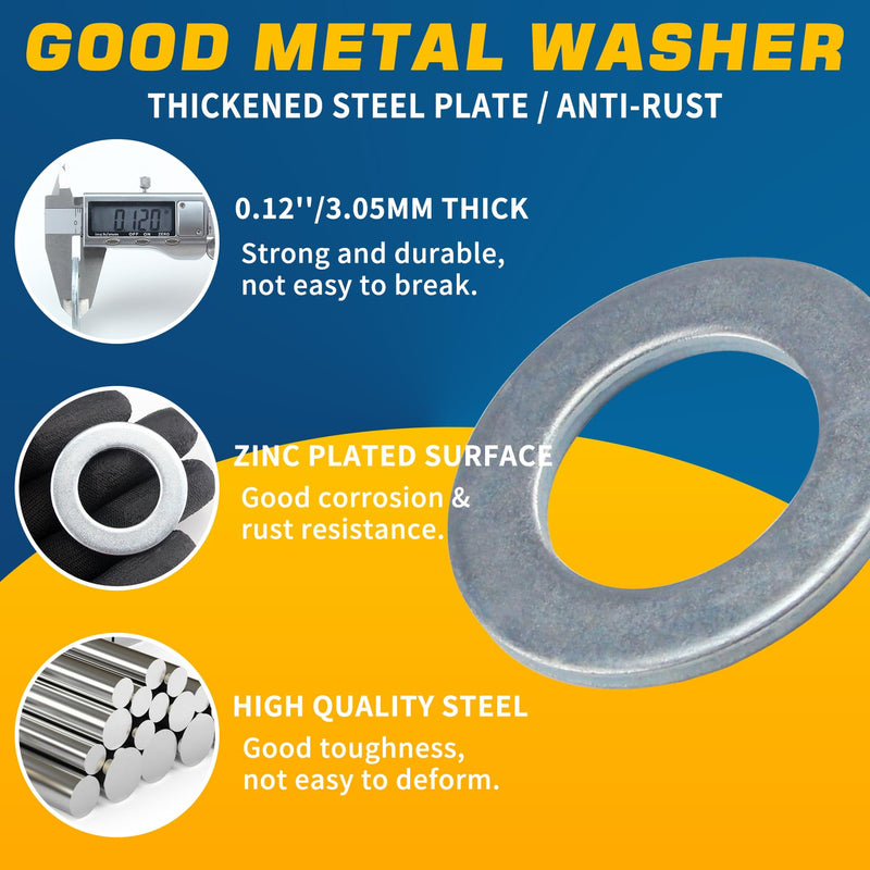 2Sets 1'' Trailer Axle Nut Kits 1'' Thread Spindle Castle Nuts Set with 1" I.D. Washers & 2.3'' Long Cotter Pins, Trailer Nut Kit for 1'' Shaft Spindle KIT#8 (2Set 1'' Trailer Axle Nut Kit)
