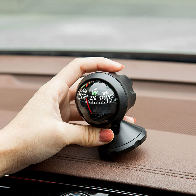 Black Adjustable Ball Night Vision Compass Boat Dash Mount, Adjustable Dash Car for Car Marine Boat Ship
