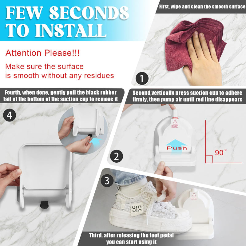 Foldable Shower Foot Rest for Shaving Legs|Reusable Foot Pedal with Strong Suction Force | Shower Step with Anti-Slip Pedal | Shower Stool for Pregnant Woman & Back Pain Suffers