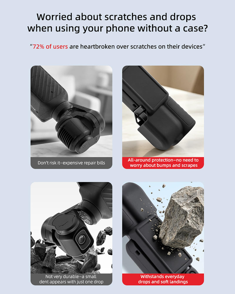 CAPART Silicone Protective Case for DJI Osmo Pocket 4 Accessories | Gimbal and Screen Cap with Hollowed Out Body Sleeve, Better Heat Dissipation, Easy Install and Remove