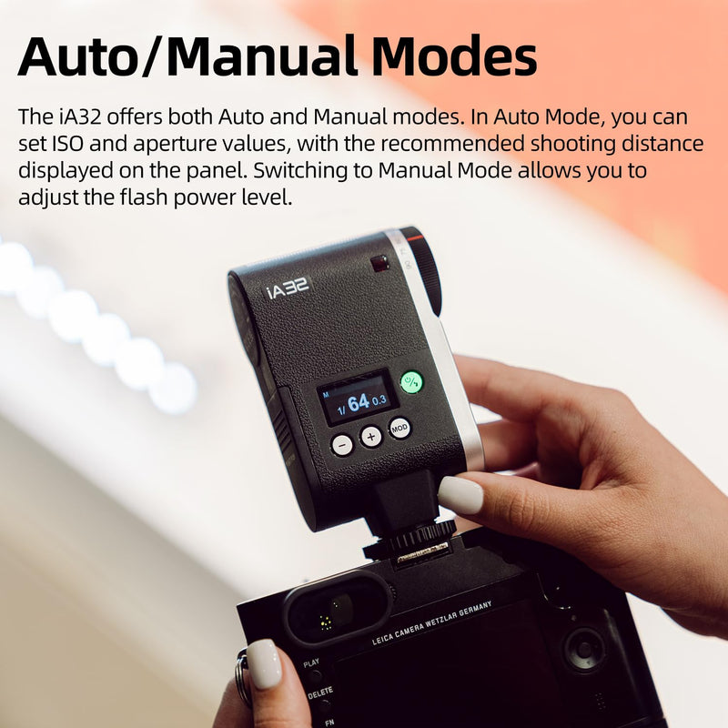 Godox IA32 Mini Flash for Photography, 8 Power Levels, Portable Lightweight Design
