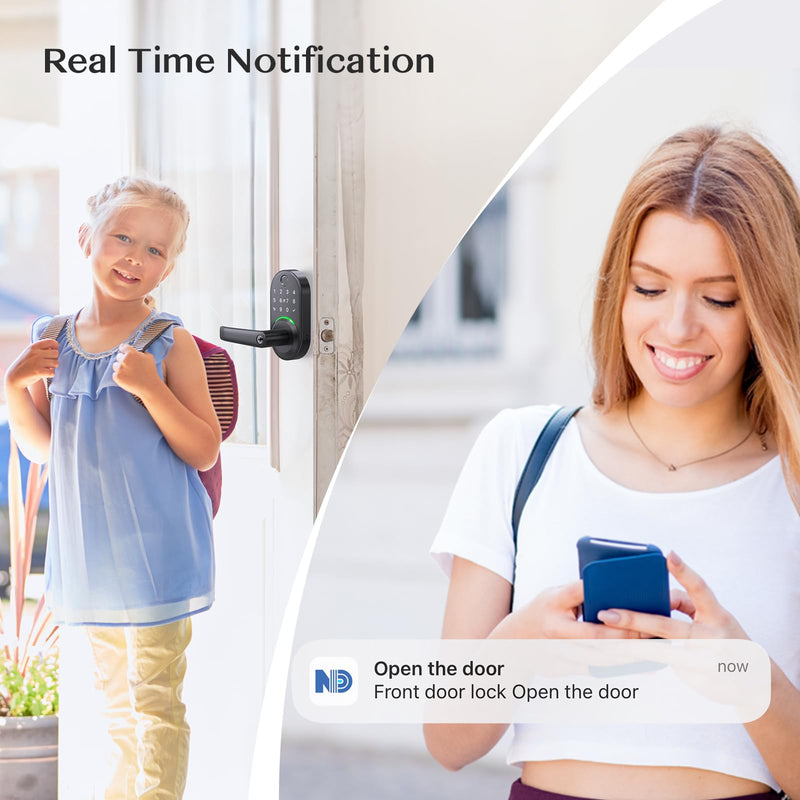 Yamiry WiFi Gateway for YR01 YR05 Smart Lock with Handle,Compatible with Nice Digi App, Remotely Control Keyless Entry Door Lock,Compatible with Alexa to Voice Control Smart Door Lock