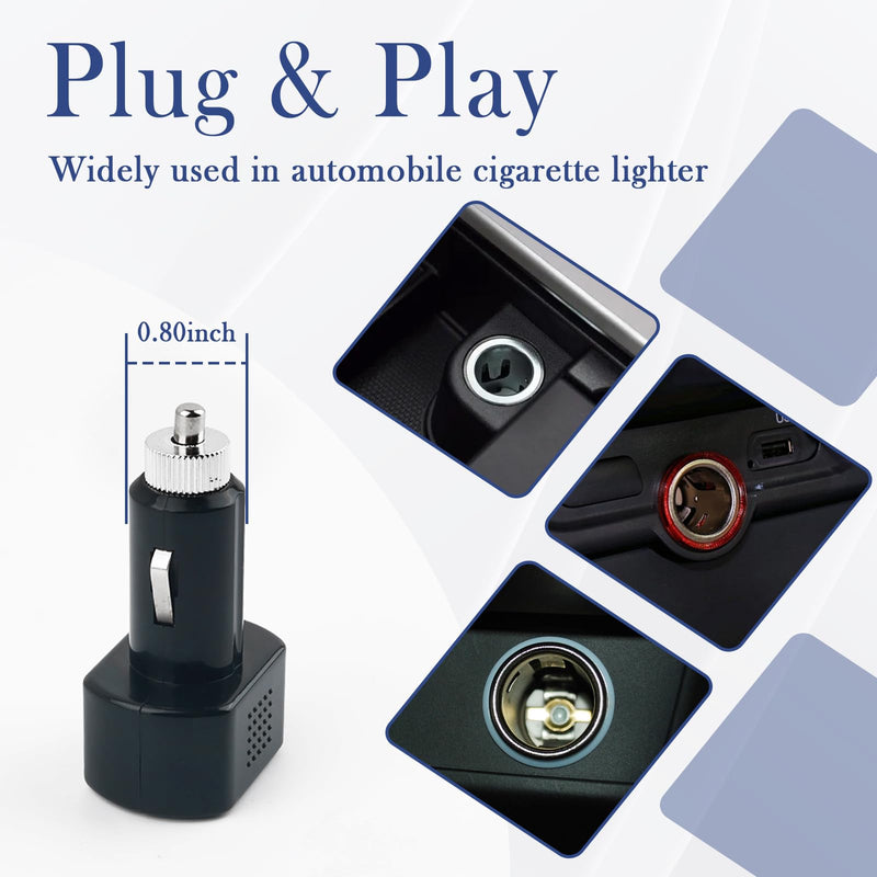 Car LED Cigarette Lighter Voltage Meter with Digital Display,12V/0.1A Battery Voltage Meter for Real-Time Voltage Monitoring,Universal Car Voltage Meters of Car Essentials