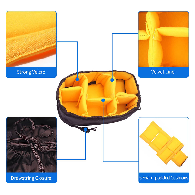 Selens High-Capacity Shockproof DSLR SLR Camera Padded Bag Case | Partition Camera Insert, Make Your Own Camera Bag