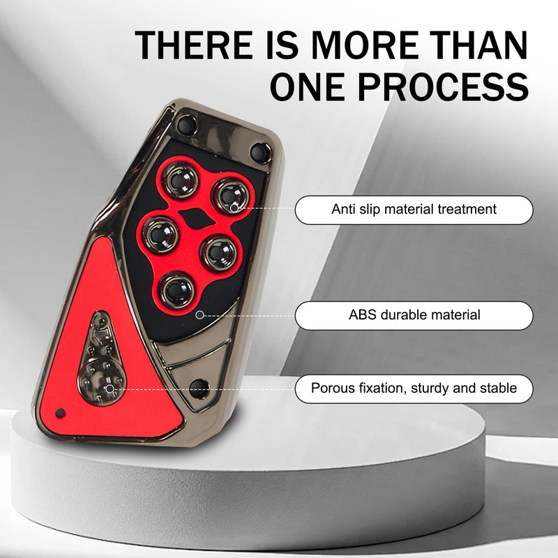 Pack of 2 Car Pedal Covers, Anti-Slip Vehicle Foot Treadle, 2.55In x 5.11In Automatic Pedal Pad, Universal Accessories for Most Cars (Red) 2 PCS Red
