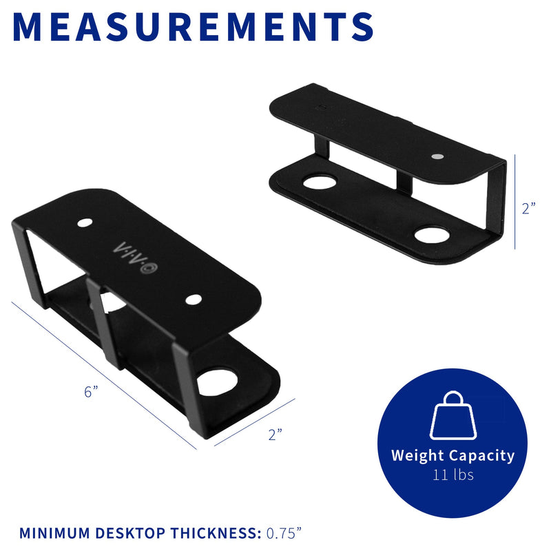 VIVO Universal Under Desk Laptop Storage Mount, Tablet Mounting Brackets, Under Table Hidden Docking Station Holder, Multimedia Device Bracket, 3 Parts, Mount-UDLS1