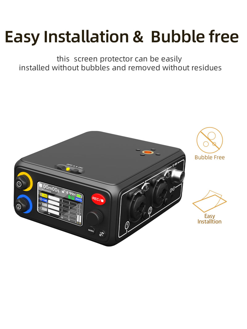 Screen Protector for Deity PR-4 Portable Field Recorder, 2-Pack Anti-Glare Matte Film, Easy Installation, Bubble-Free, Touch Sensitive