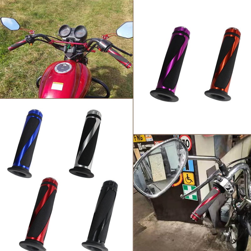 Universal Motorcycle Handlebar Grips Fits for Motorcycles with 7/8" Left Grip and 1" Right Black