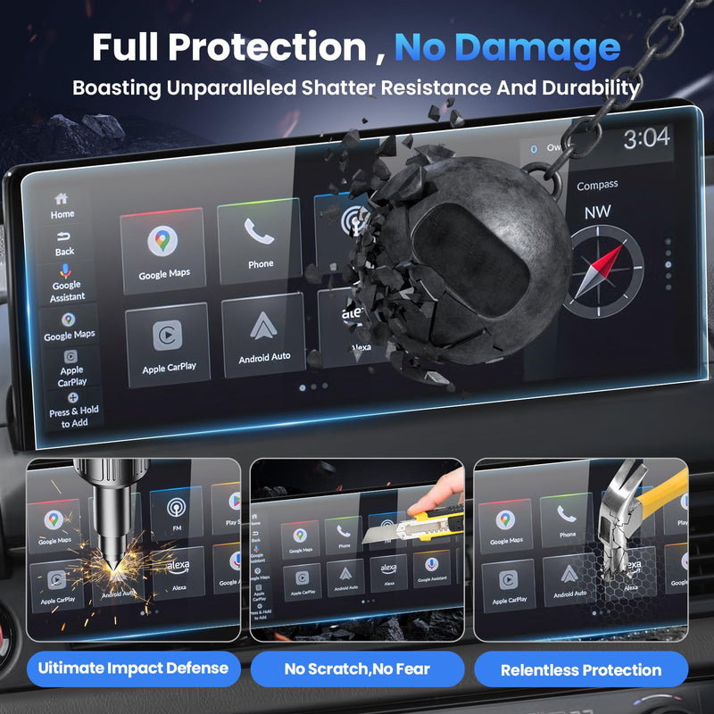 Karltys 2PCS Screen Protector for 2026 2027 Honda Pilot Sport/EX‑L/Touring/TrailSport/Elite/Touring Blackout/Black Edition, 12.3-inch 9H Tempered Glass HD Navigation Screen Cover for Honda Pilot Touchscreen Film [Anti-Glare & No Fingerprint]