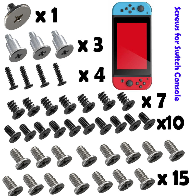 CTHTBZ 40PCS with Tweezer Screwdriver Opening Tools Repair Replacement Kit Full Screws Set for Nintendo Switch Console fore nintendo switch