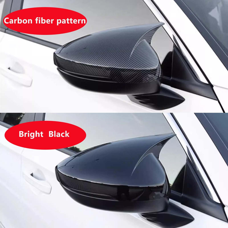 For 11th Honda Civic Accessories Side Mirror Cover Exterior Rear View Mirror Cap for Honda Civic 2022 2023 2024 2025 (Bright black, With turn signal) Bright black