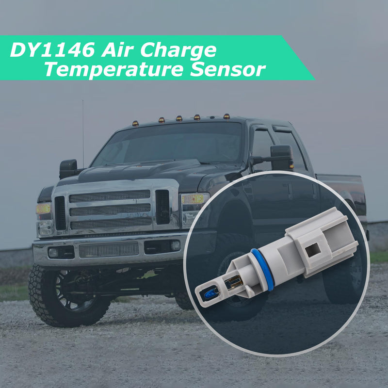 DY1146 Air Charge Temperature Sensor Intake Air IAT CACT Sensor Compatible with F250 F350 F450 F550 Power Stroke 6.7L Diesel 2011-2017, OEM# 4R8Z12A697A AP63544