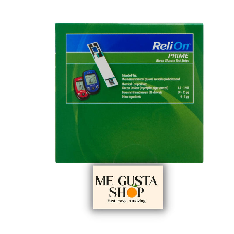 ReliOn Prime Blood Glucose Test Strips, 100 Ct + me Gusta Sticker