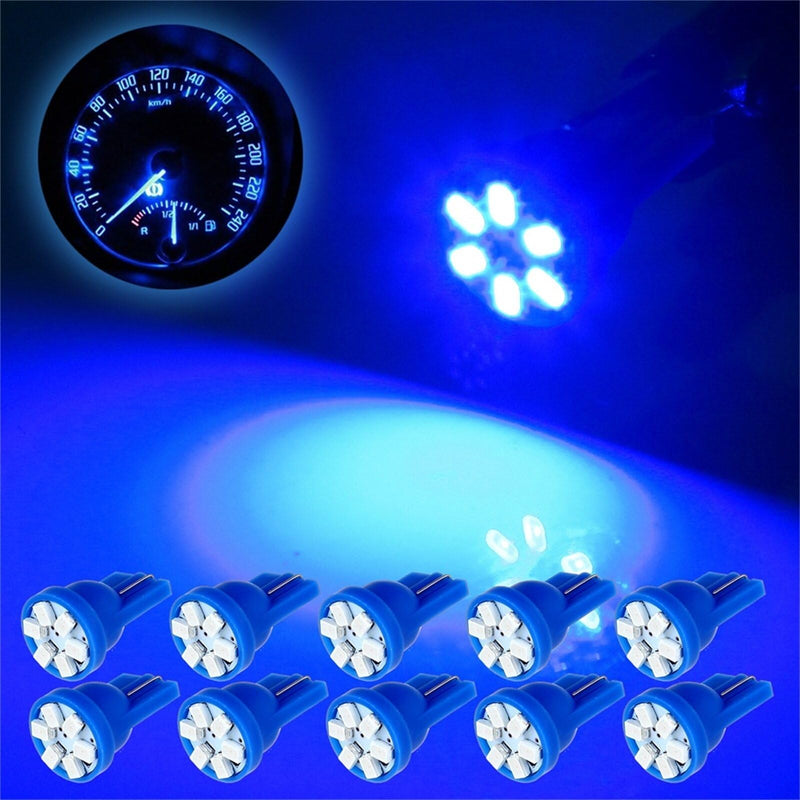 cciyu 10X Super Blue Wedge Side T10 6SMD LED Speedometer Instrument Light 192 194 168 10