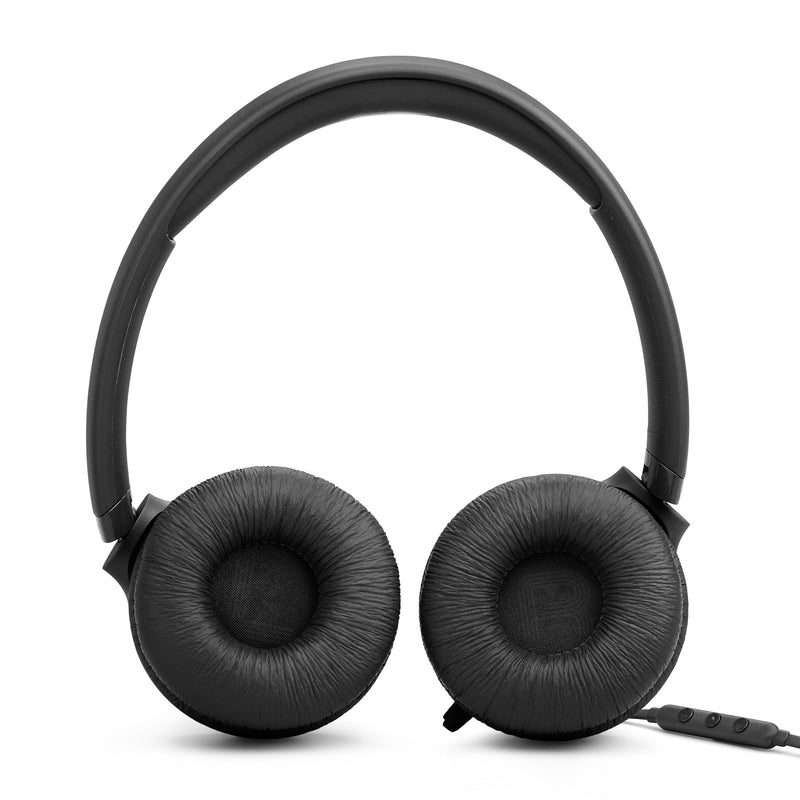 JBL Tune 530C - Wired On-Ear Headphones - Black | JBL Pure Bass Sound, Hi-Res Audio, Wide compatibility, 3-button remote with microphone, Easy EQ presets