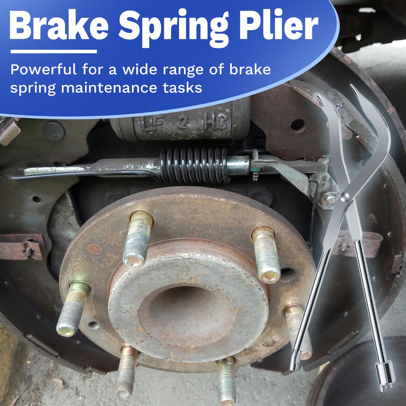 Brake Spring Pliers, Drum Brake Adjusting Tools, Shoe Return Spring Install & Remove Brake Tools, Double Ended Brake Pistonremoval Pliers, Drum Brake Spring Tool Suitable for Most Cars