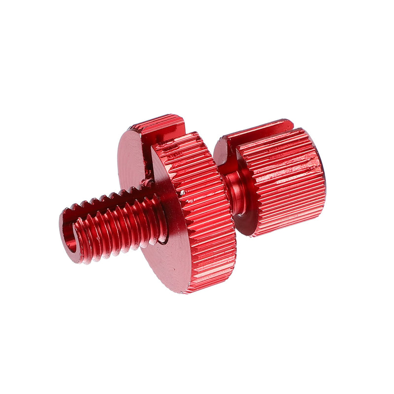 X AUTOHAUX 6 Pcs M8 Brake Clutch Cable Line Adjuster Screw Adjusting Bolt with Slotted for Motorcycle Bike Scooter Aluminum Alloy Red