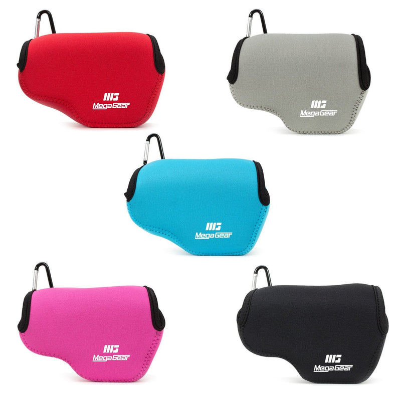 MegaGear MG073 Ultra Light Neoprene Camera Case compatible with Sony Alpha A5100, A5000 with 16-50mm Lens, NEX-5T, NEX-3N, NEX-5R - Hot Pink