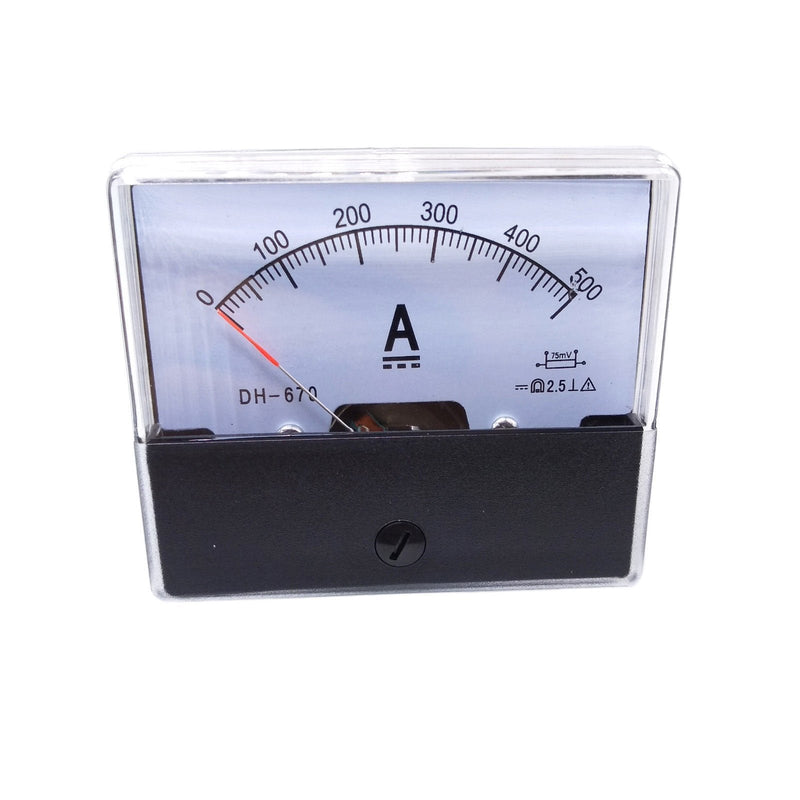 Analog Panel AMP Current Ammeter Meter Gauge DH-670 0-500A DC and Shunt
