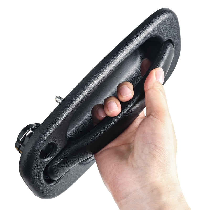 FAERSI Exterior Outside Door Handle Front Left Driver Side for 1999-2007 Chevy Silverado, Tahoe, Suburban, Avalanche, GMC Sierra, Yukon Denali, Cadillac Escalade 77261 15034985 Front Left with Key Hole